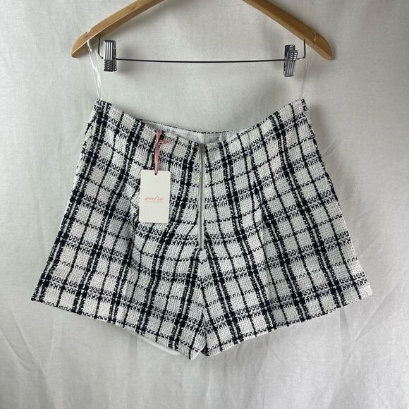 Tweed Plaid Suit Set jacket with shorts - Picture 14 of 16